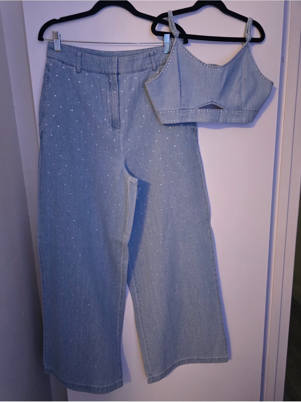 Rhinestone Denim Set - House of Harlow